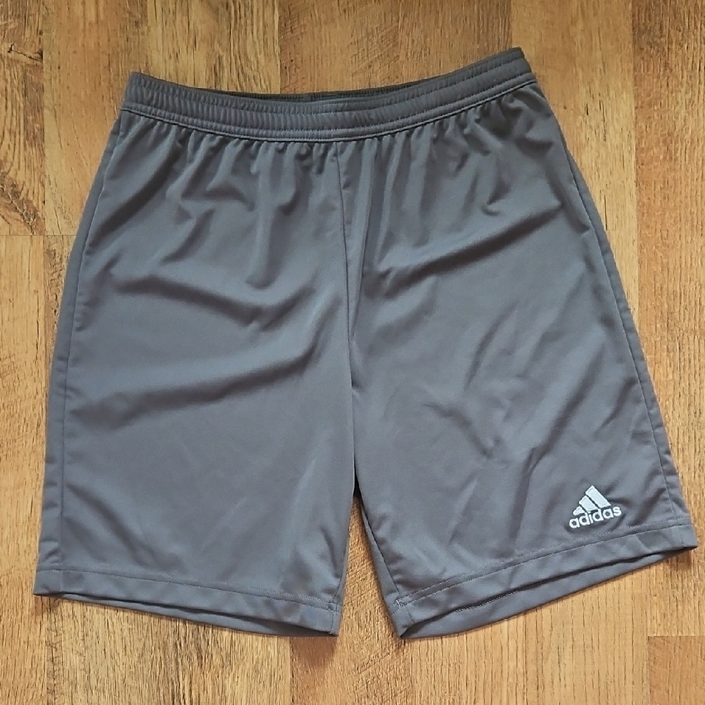 Adidas Youth Gray Athletic Soccer Shorts
